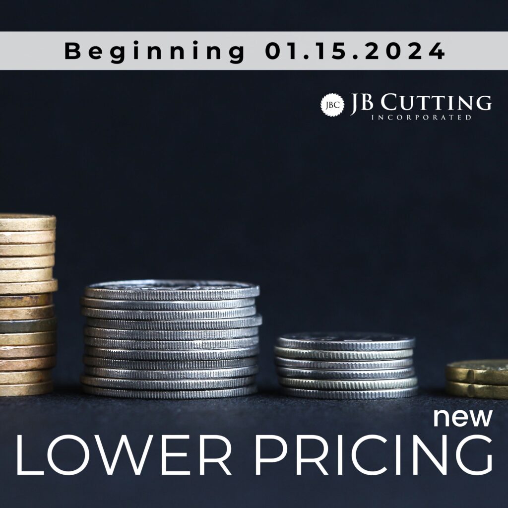 New Lower Pricing For 2024 JB Cutting Incorporated   New Pricing 2024 1024x1024 